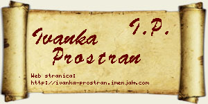 Ivanka Prostran vizit kartica